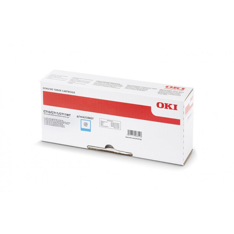 OKI C711,710 Toner Cián 11500 oldalra