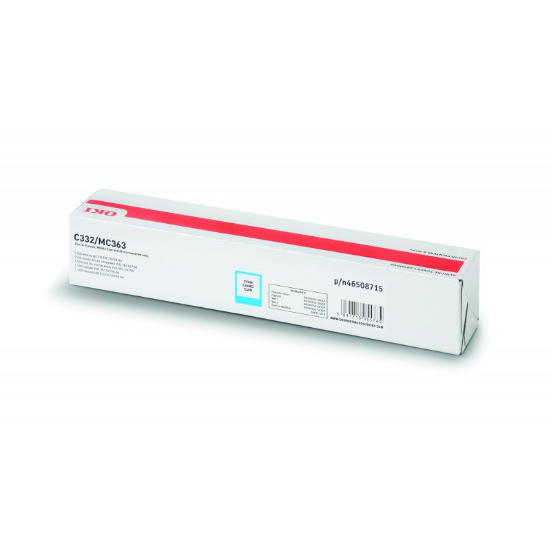 Oki C332/MC363 Toner Cián 1500 oldalra