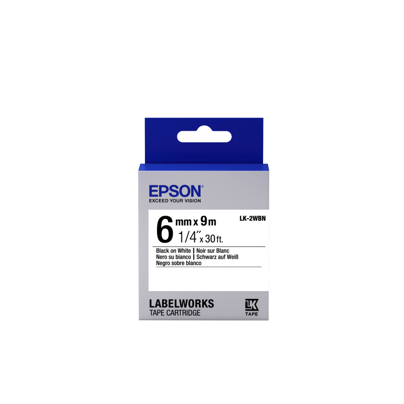Epson LK-2WBN címkeszalag Black/White 6mm (9m)