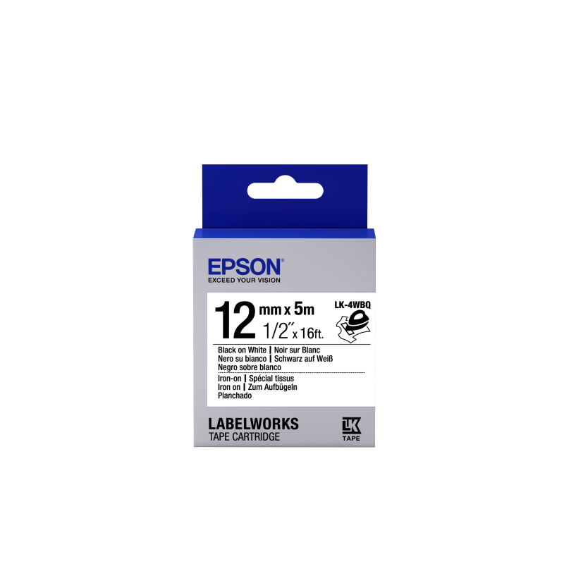 Epson LK-4WBQ címkeszalag Black/White 12mm (5m)