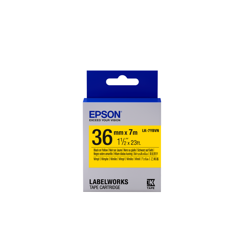 Epson LK-7YBVN címkeszalag Black/Yellow 36mm szalag(7m)