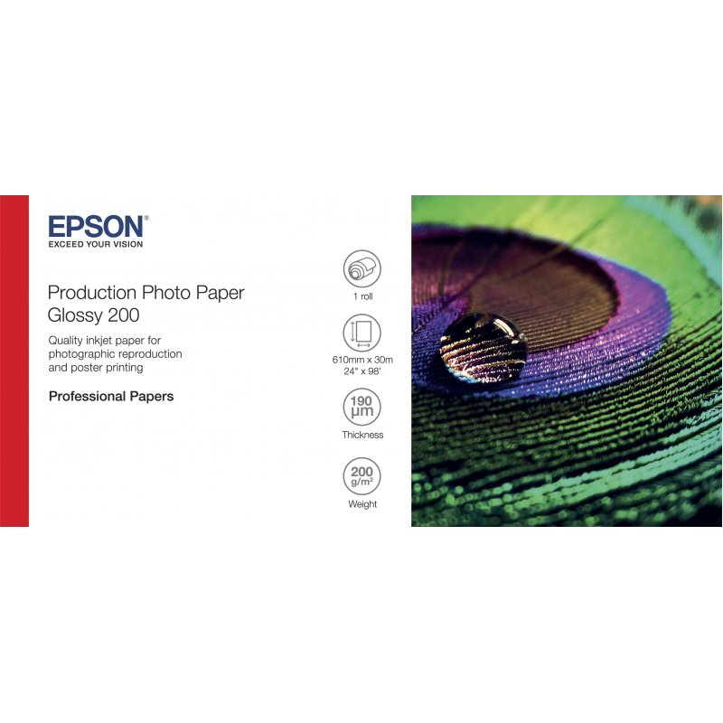 Epson fényes fotópapír 24x30m 200g