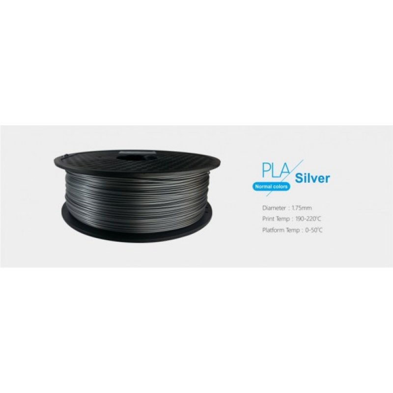 3D FILAMENT 1,75mm PLA Ezüst /1kg-os tekercs/