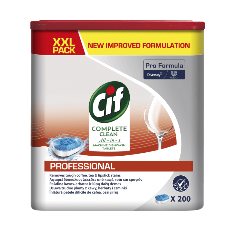 CIF Professional All in 1 Gépi mosogató tabletta - 200db