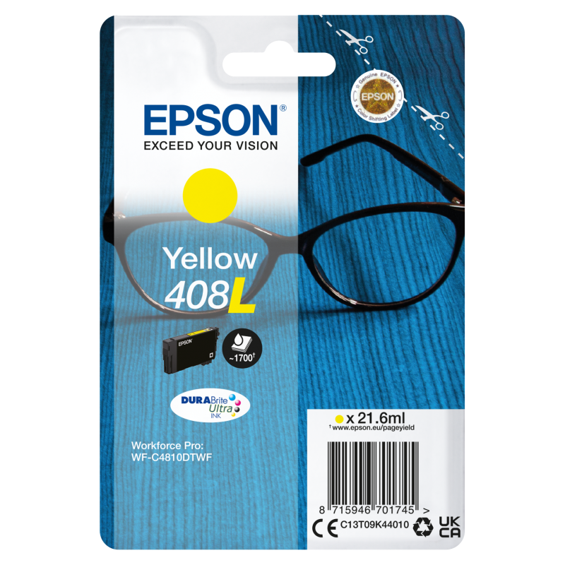 Epson T09K4 Tintapatron Yellow 21,6ml No.408L