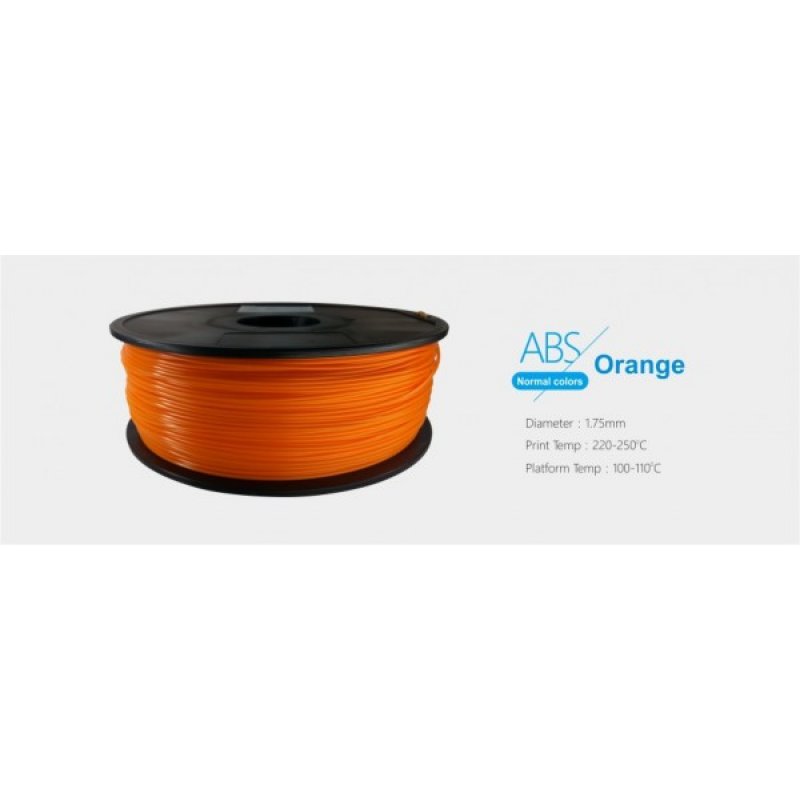 3D FILAMENT 1,75mm ABS Narancssárga (1kg-os tekercs)