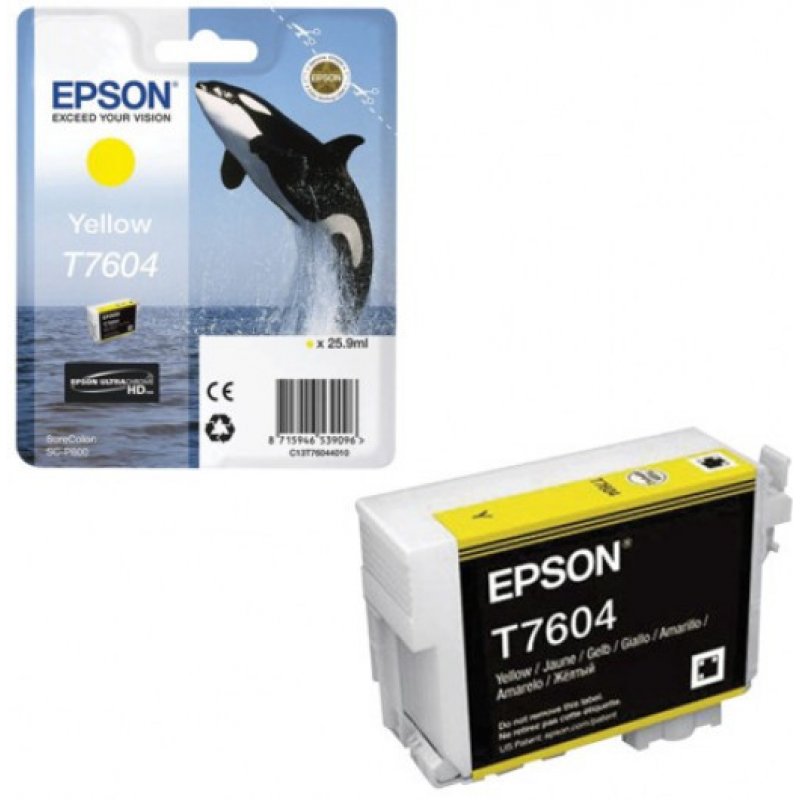 Epson T7604 Tintapatron Yellow 25,9ml
