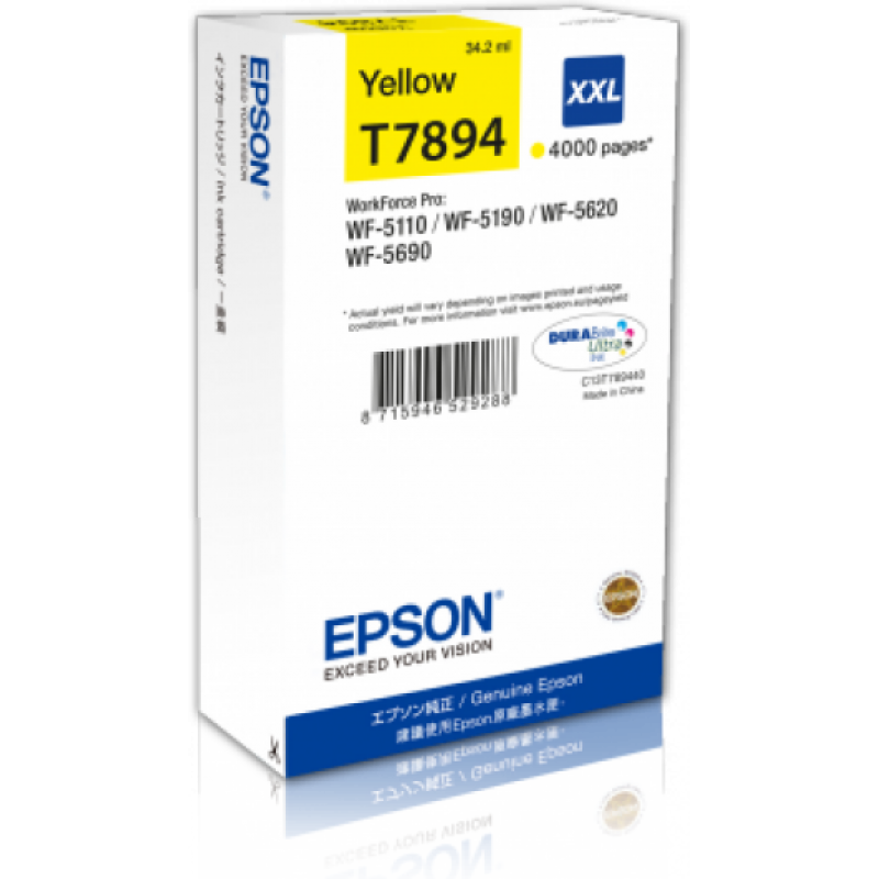 Epson T7894 Tintapatron Yellow 4.000 oldal kapacitás