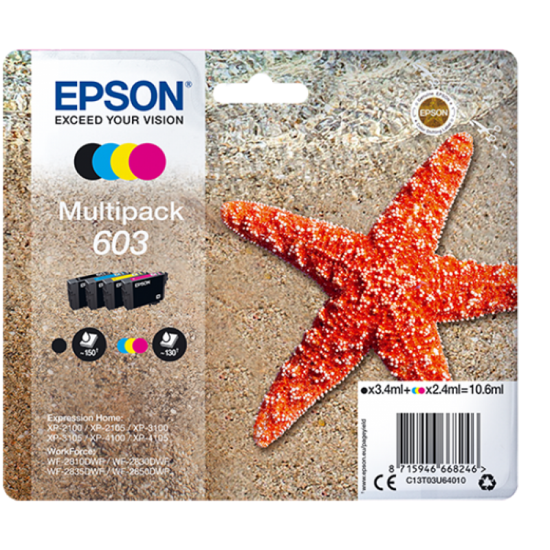 Epson T03U6 Tintapatron Multipack 10,6ml No.603