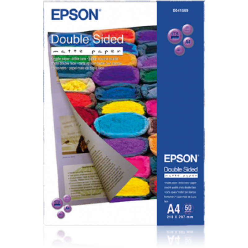 Epson matt kétoldalas fotópapír (A4, 50 lap, 178g)