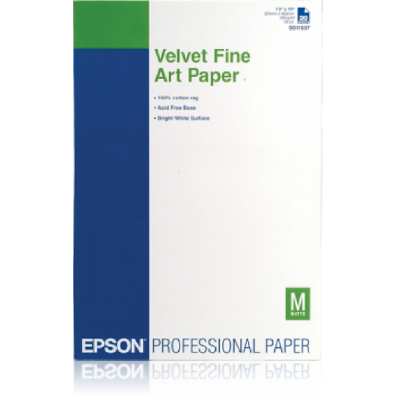 Epson Velvet Fine Art fotópapír (A3+, 20 lap, 260g)