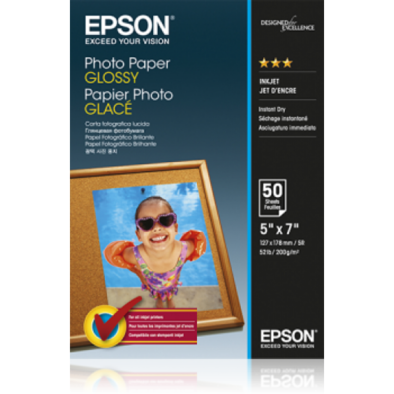 Epson fényes fotópapír (13x18, 50 lap, 200g)