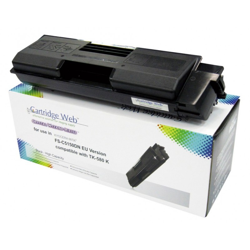 KYOCERA TK580 Toner Bk CHIPPES CartridgeWeb (utángyártott)