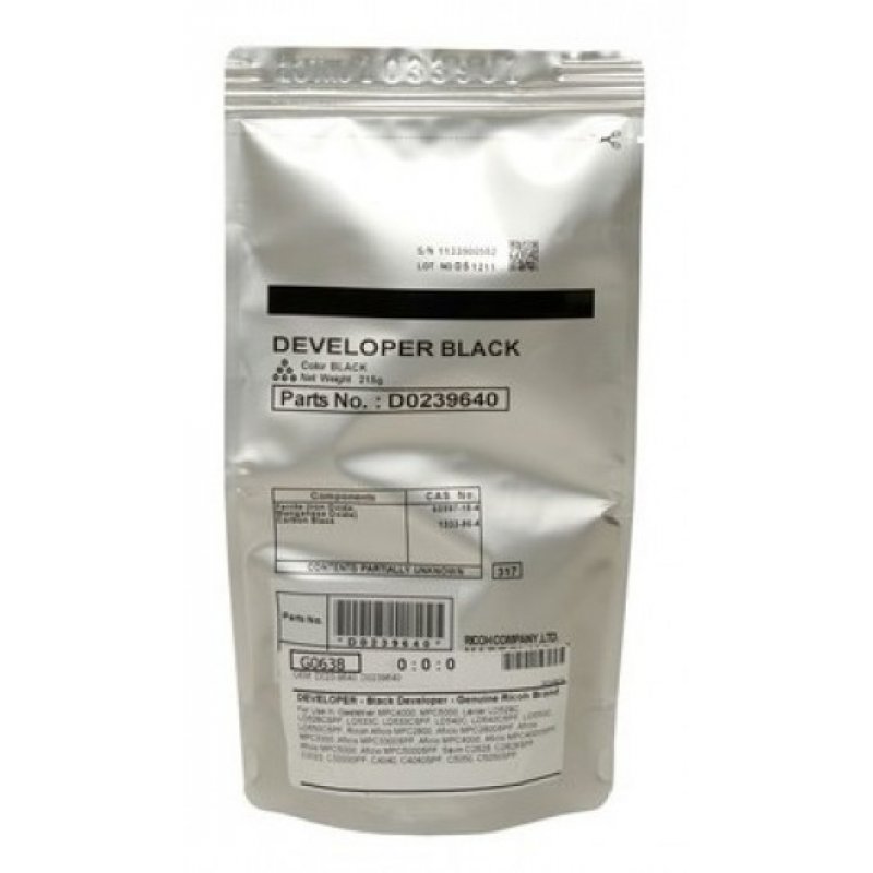 RICOH MPC3300 developer Bk /FU/ 215g  (utángyártott)
